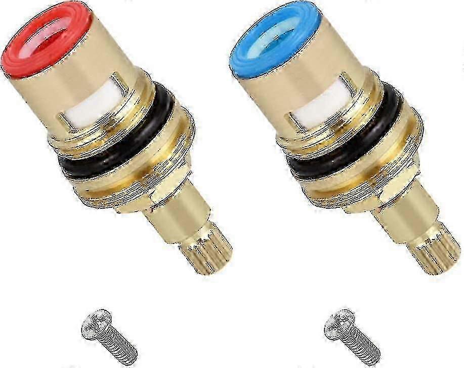 2 stk. keramisk skivehode, keramiske patroner, universal erstatning for messingkran 20 hakk x 53 mm erstatning for kjøkken, bad