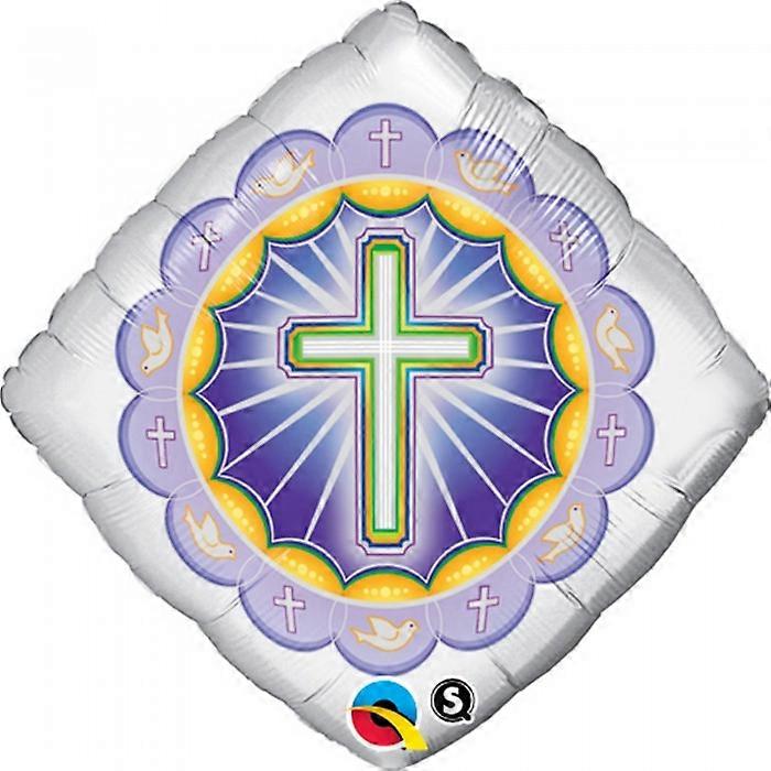 Qualatex 18 Inch Diamond Shaped Illuminated Cross Foil Balloon