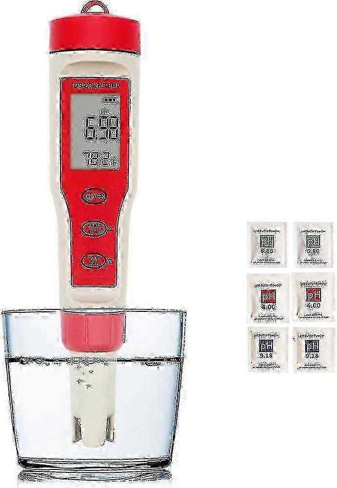 2020 New Tds Ph Meter, Ph/tds/ec/temperature Conductivity Meter, High Accuracy Automatic Calibration, Digital For Swimming Pools Drinking Water Aquari