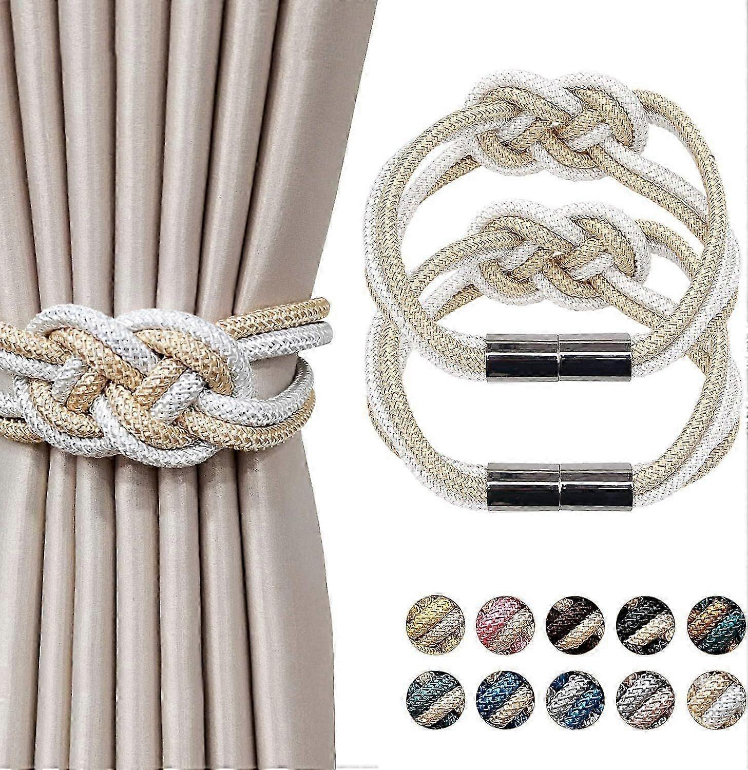 Unbrand Pack d’embrasses de rideaux magnétiques de style nordique Retenue de rideau décorative en co