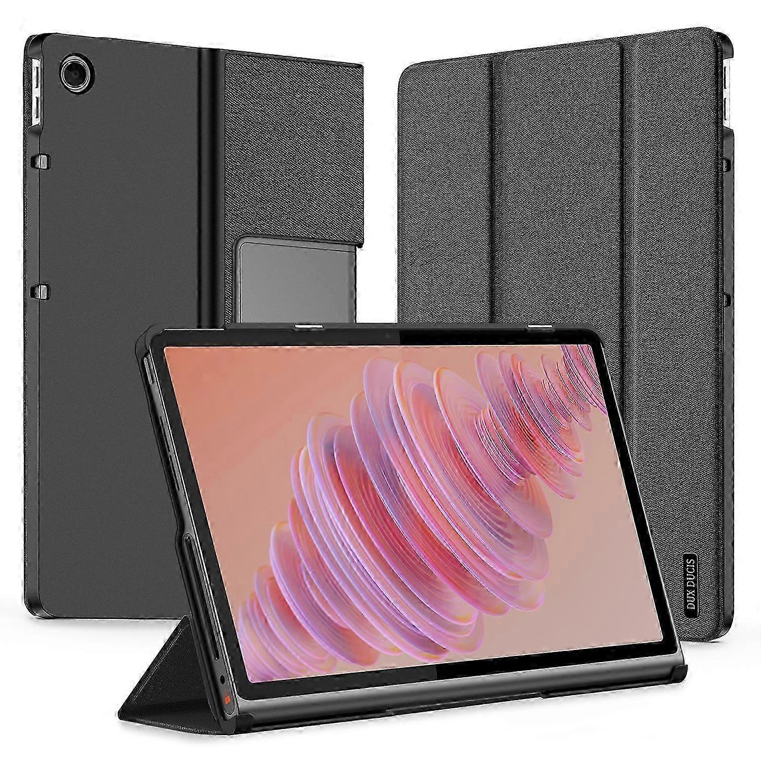 Tri-Fold Stand Tablet Cover - Anti-Scratch Leather Case for Tab Plus