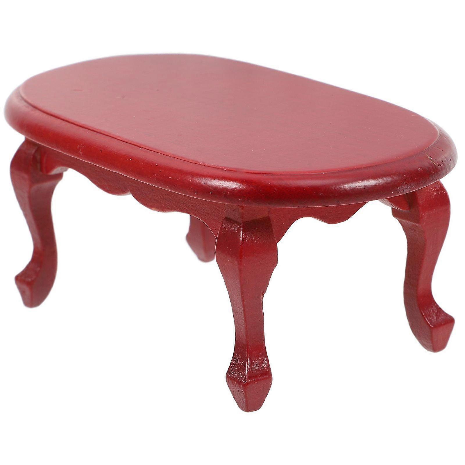 Mini Retro End Table Model Imitation Tea Table Toy Simulation Furniture Prop