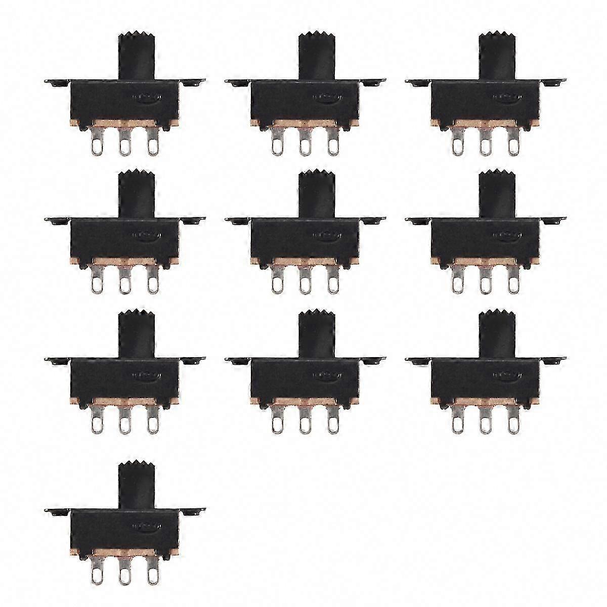 10 Pcs SS22F25-G7 DPDT 2P2T Mini Slide Switch Panel Mount Solder Lug