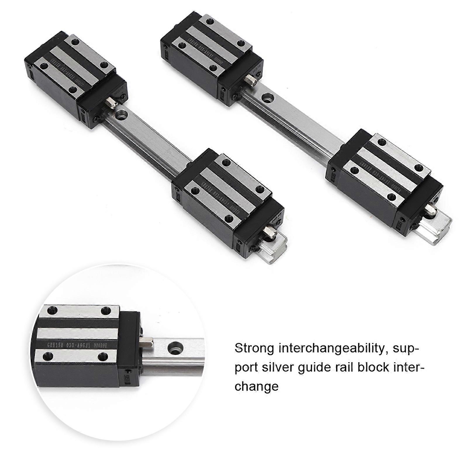 2Pcs Liner Guide Rail Accurate HG15 Strong Interchangeability with 4Pcs HG15 Slide Block