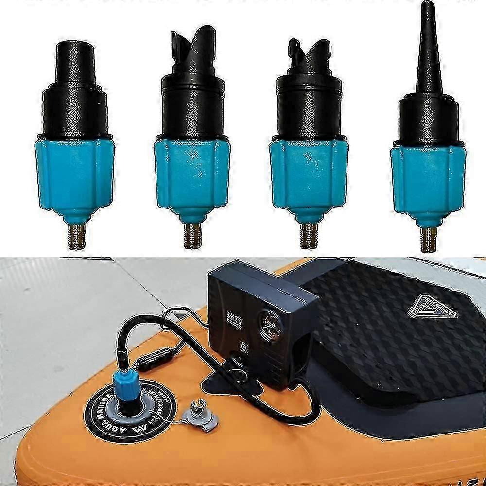 Inflatable Sup Pump Adaptor Compressor Air Valve Converter With 4 Air Valve Nozzles