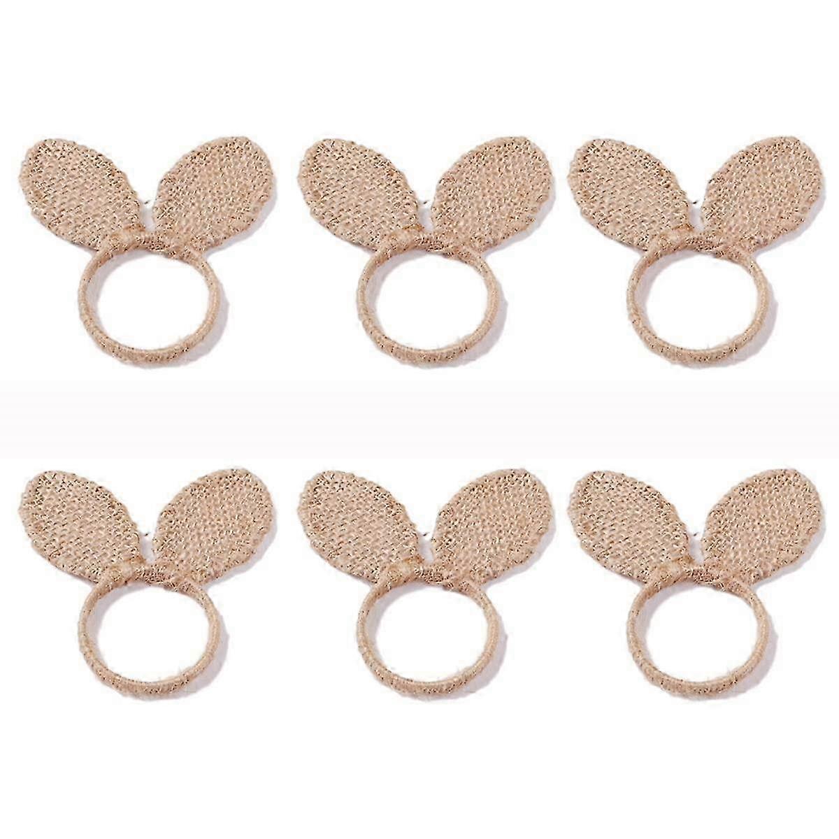 Easter Napkin Rings Holder with 6PCS Napkin Rings Buckles for Dining Table Setting Decor