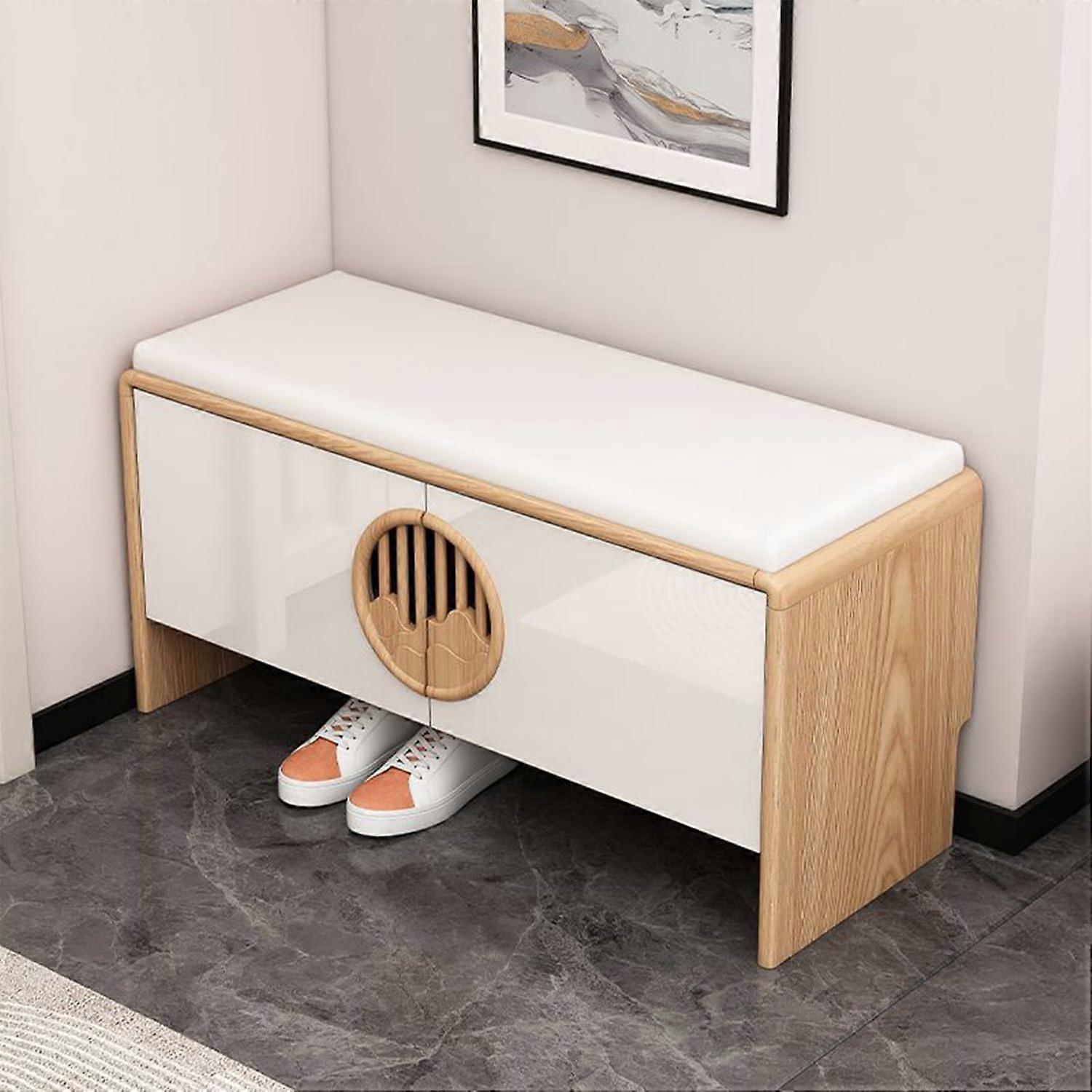 Shoe Rack Bench With Door Hallway Storage Bench Shoe Cabinet Organizer For Heels Entryways Shoe Storage Bench With Seat 80cm Ref: 2184