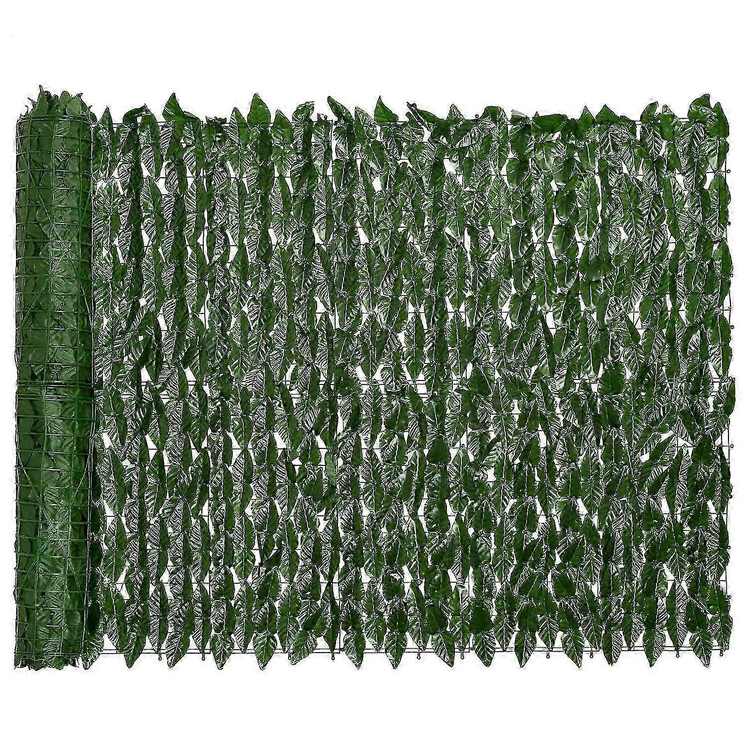 Artificial Ivy Privacy Fence Screen 0.5X3M Artificial Hedges Fence and Faux Ivy Vine Leaf Decoration for Outdoor Garden