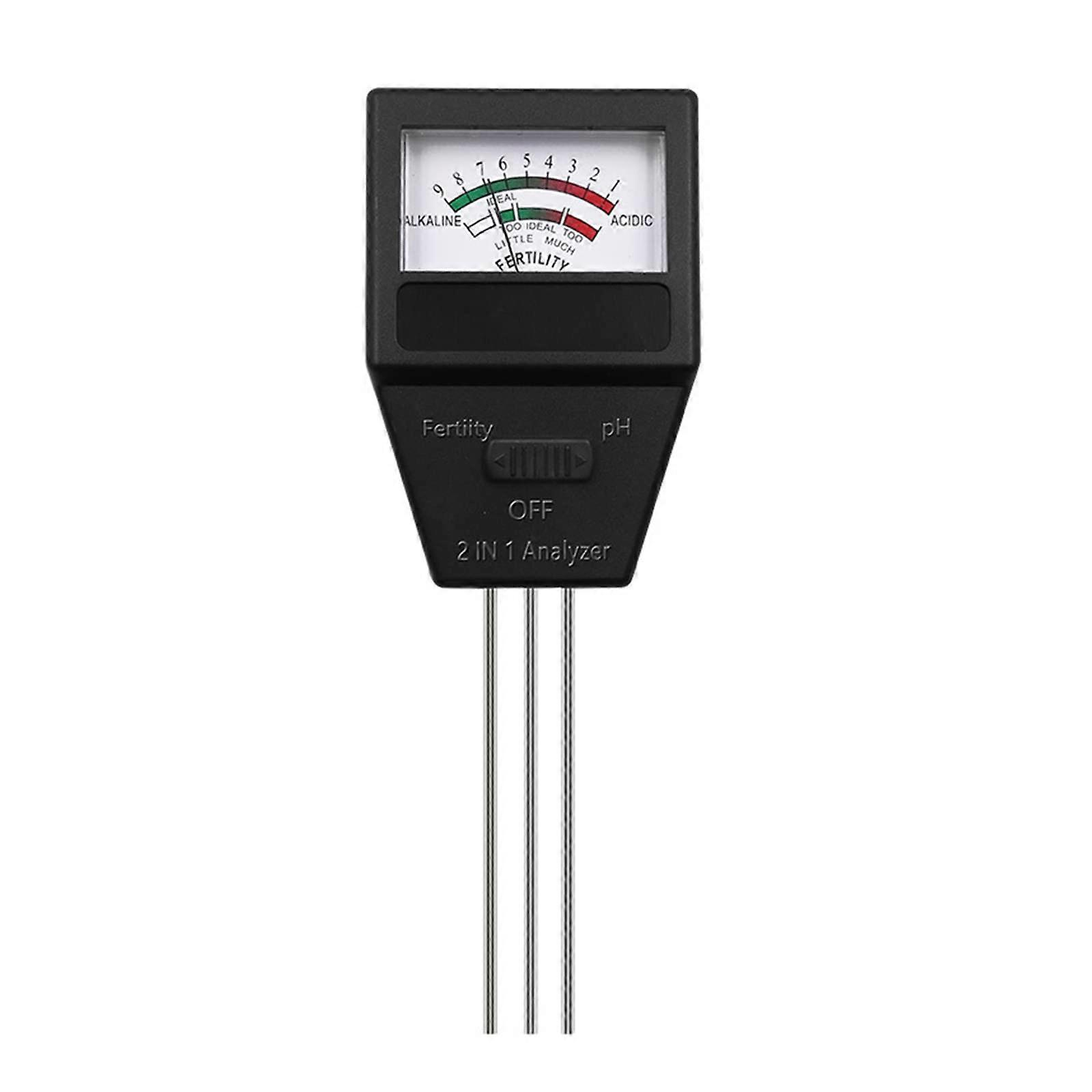 Portable 2 in 1 Soil Fertility Meter for Garden and Farm - Multiuse Soil Tester with 3 Probes for Indoor and Outdoor Use