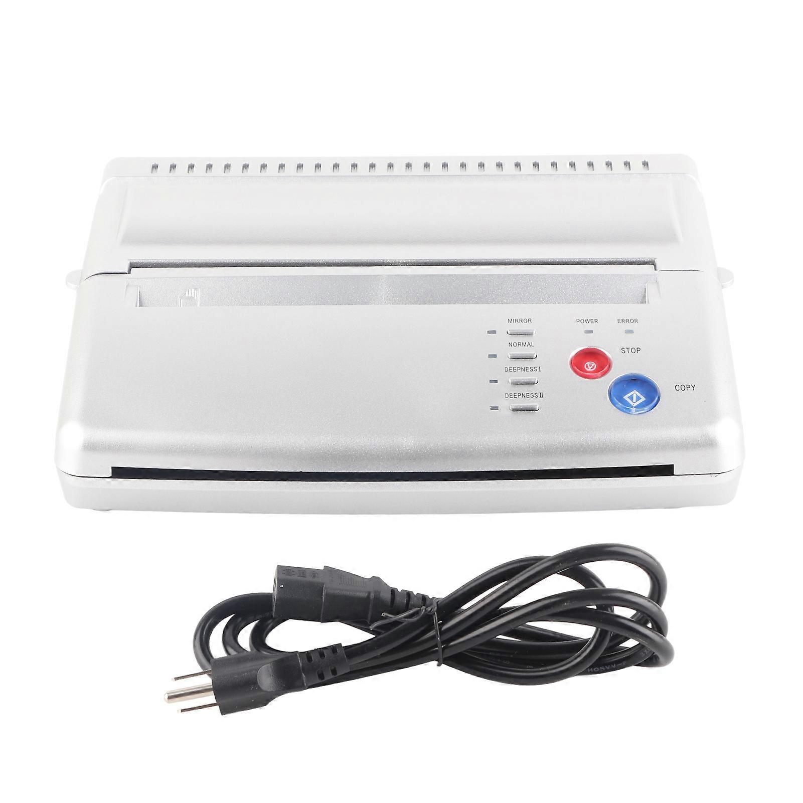 Tattoo Stencil Transfer Machine Thermal Tattoo Pattern Copier Printer for Tattoo Artists Silver