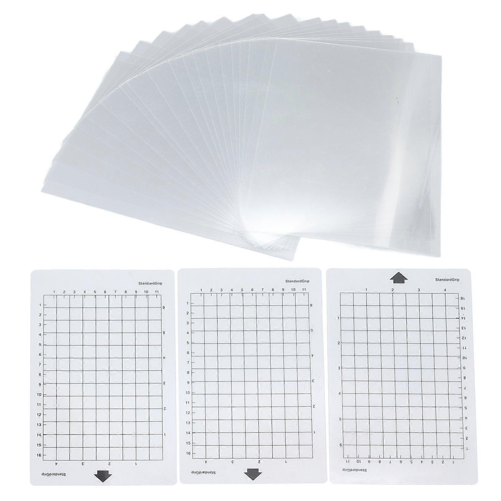 20Pcs Stencil Sheets Flexible Polyester with 3Pcs Roughness Cutting Mat for Printing