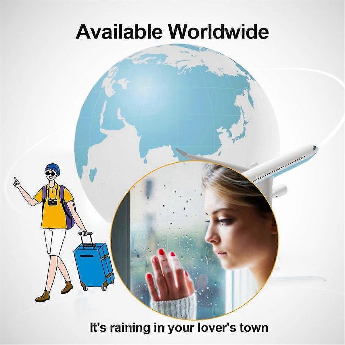 WIFI Weather Station Clock DIY Cute GIF Animations Desktop Decor, A