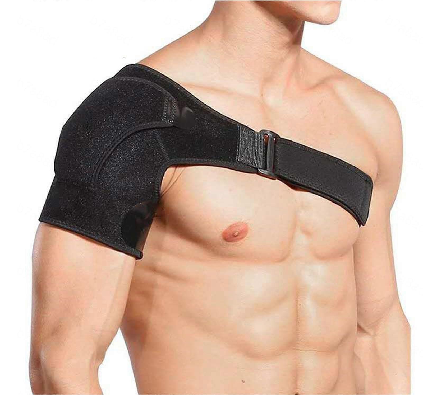 Shoulder Support Brace Model B Pressure Pad, Adjustable For Rotator Cuff And Tendonitis, Fits Right Or Left Shoulder
