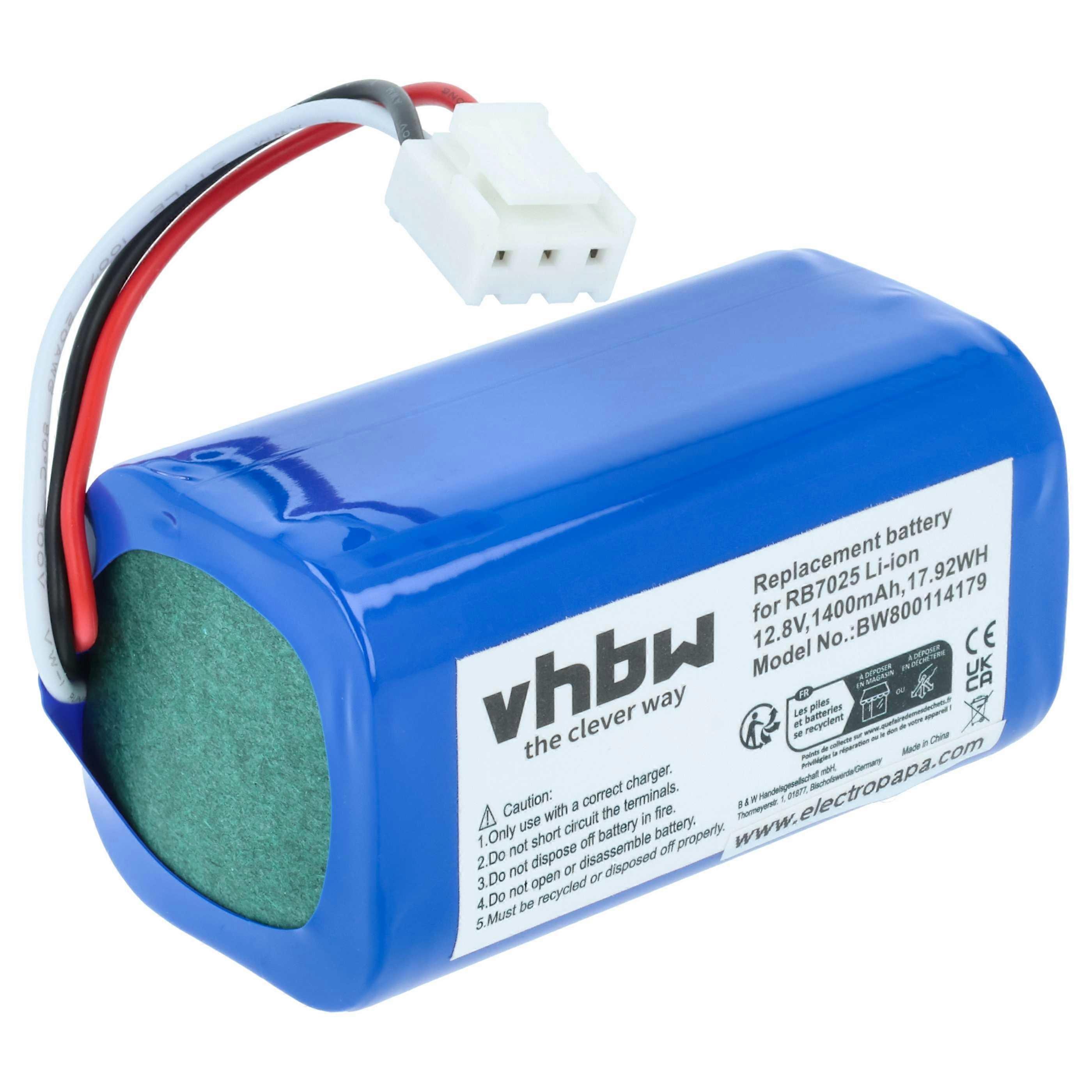 Bateria vhbw kompatybilna z odkurzaczem Philips FC 8710, Smartpro, FC 8603, FC 8700, FC 8705 (1400 mAh, 12,8 V, Li-ion)