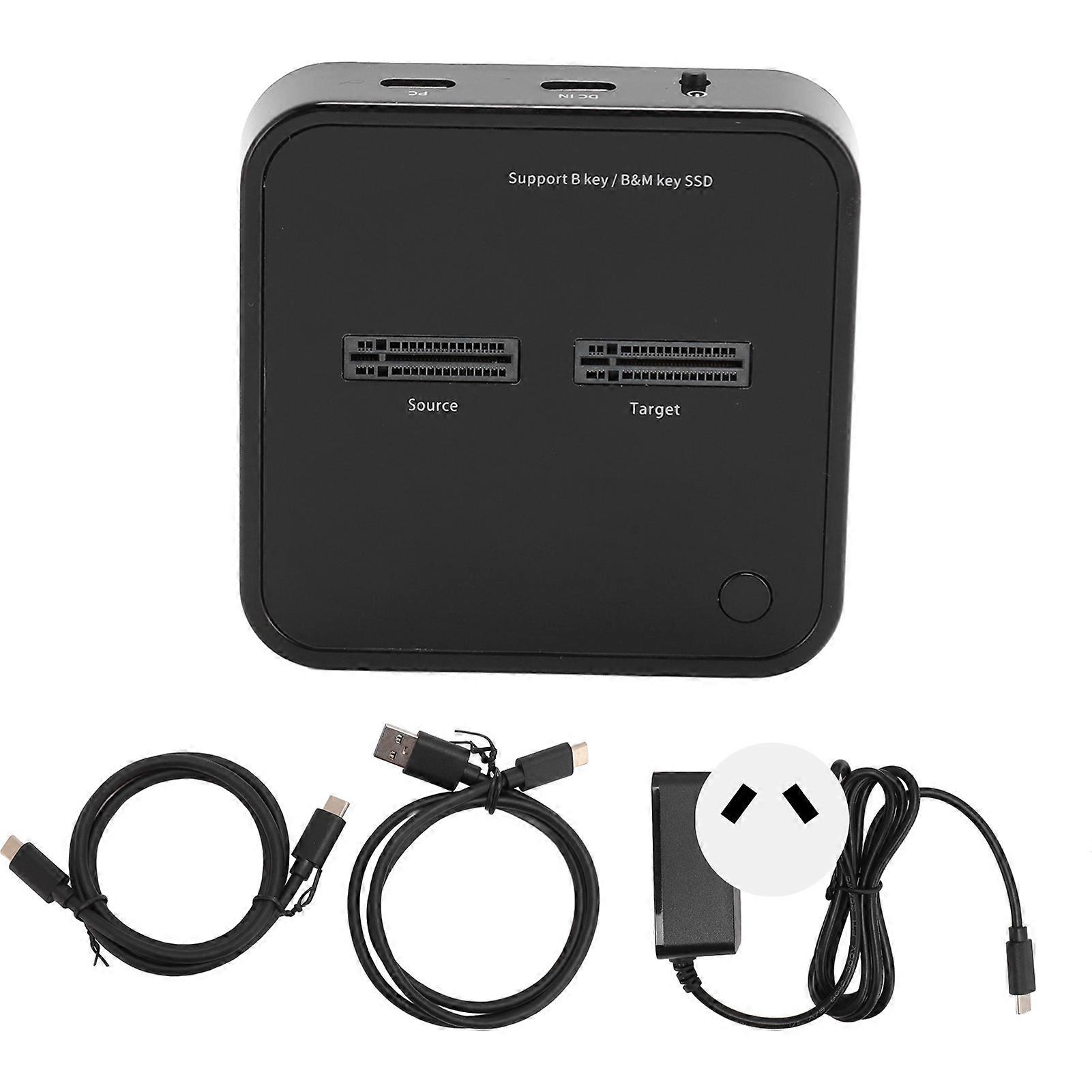 M.2 SSD Duplicator Dual Bay USB C Docking Station 5Gbps Offline Clone for PC Laptop