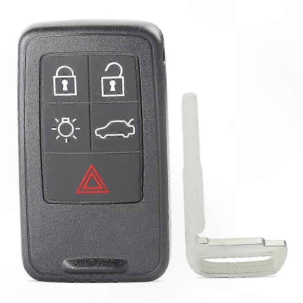 5-Button Remote Key Fob for S60 S80 XC60 V40 2007-2016 433MHz ID46-Compatible Replacement Transponder Key Shell