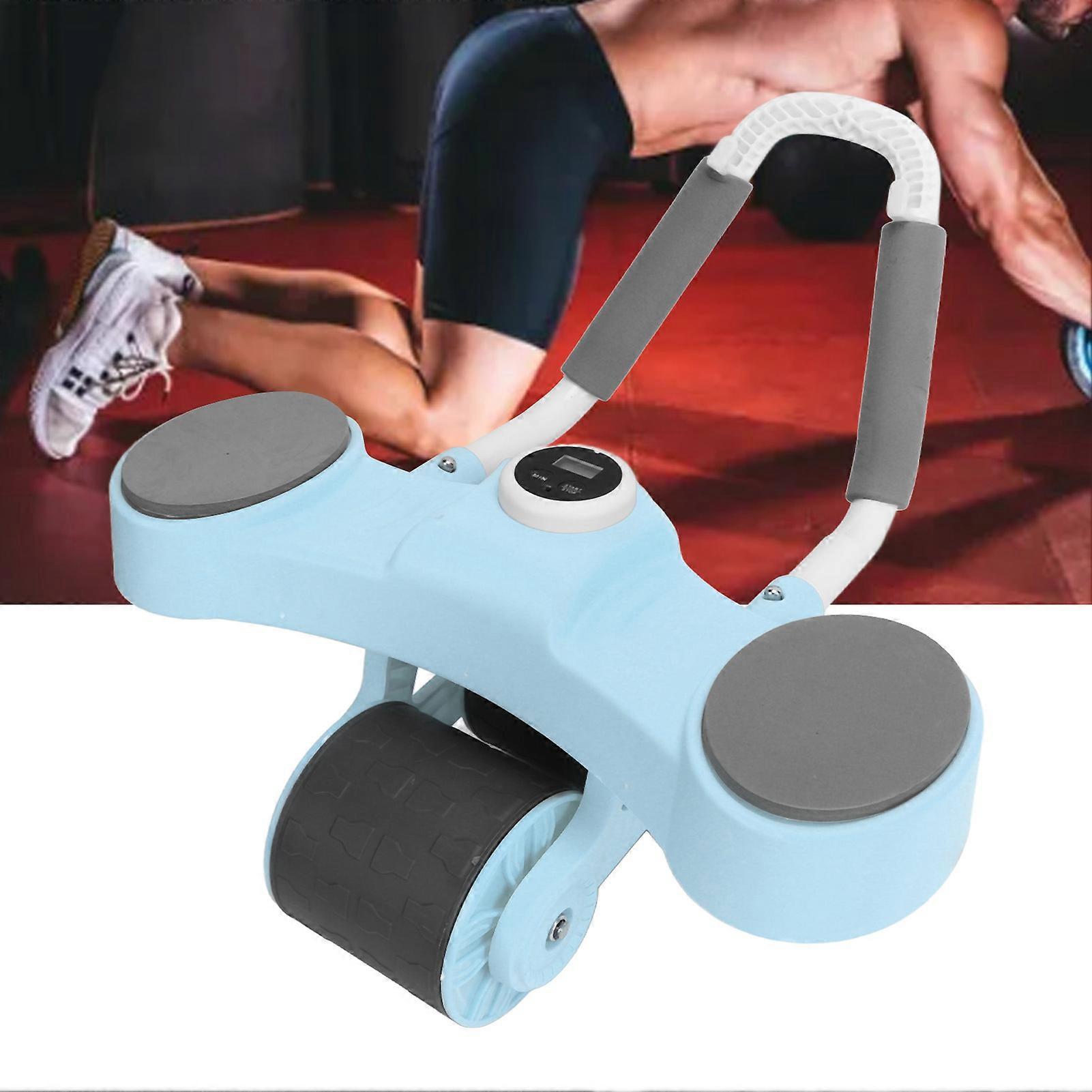 Timer automatico per ruota addominale a rimbalzo con supporto per telefono e supporto per gomito