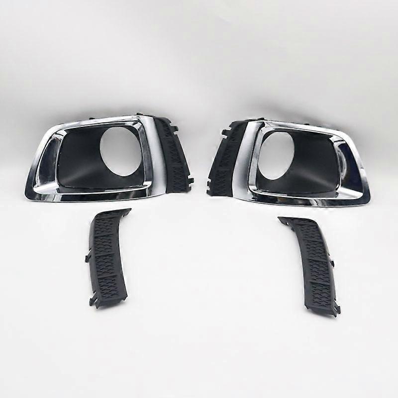 Compatible 4Pcs/Set Front Bumper Fog Light Lamp Cover Trim Grille for Subaru Forester 2014 2015 2016 2017 2018 Foglight Garnish Frame Cap