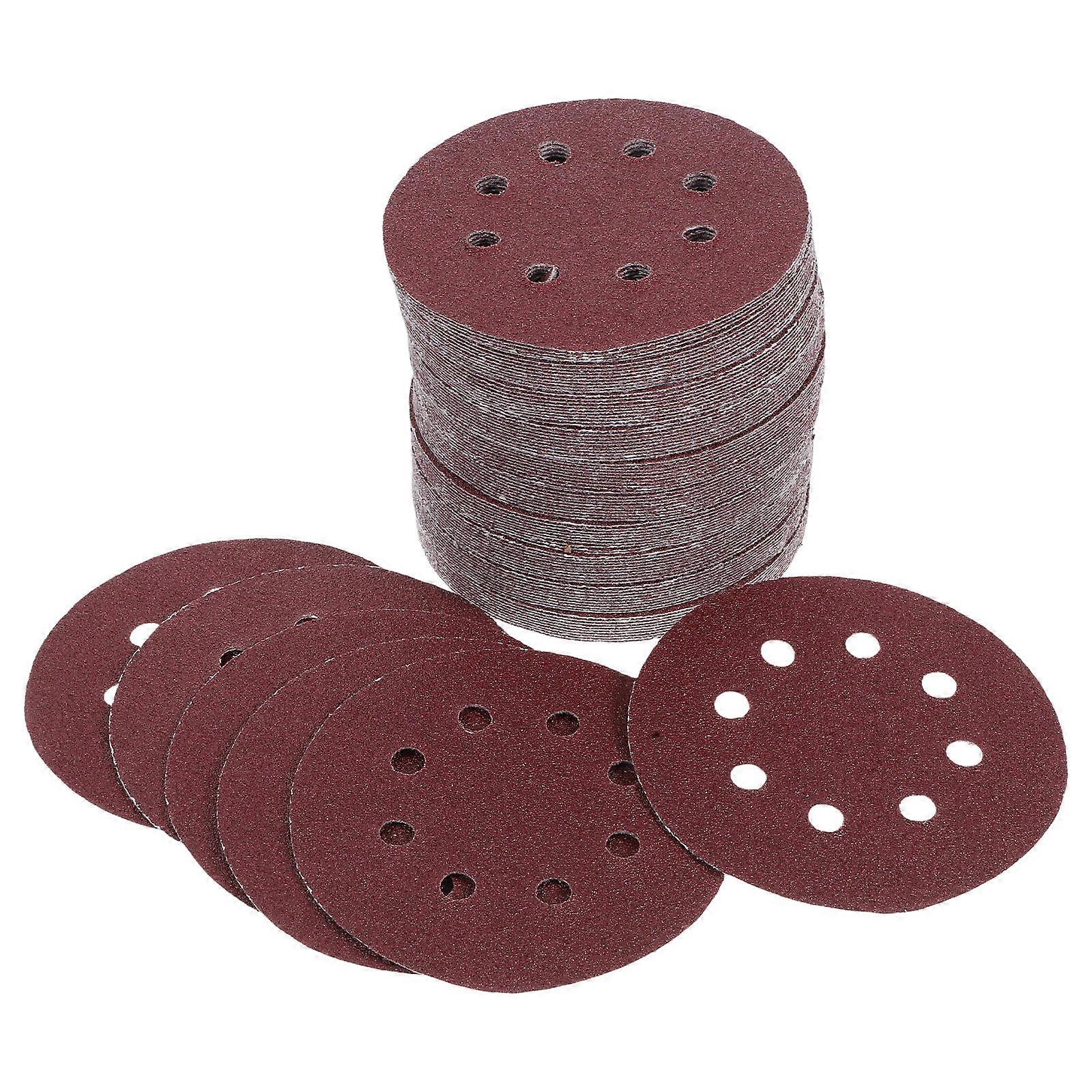 Orbital Sanding Pads 5 Inch Sandpaper Pads Surface Smoothing for Plastic Craft Projects 100Pcs
