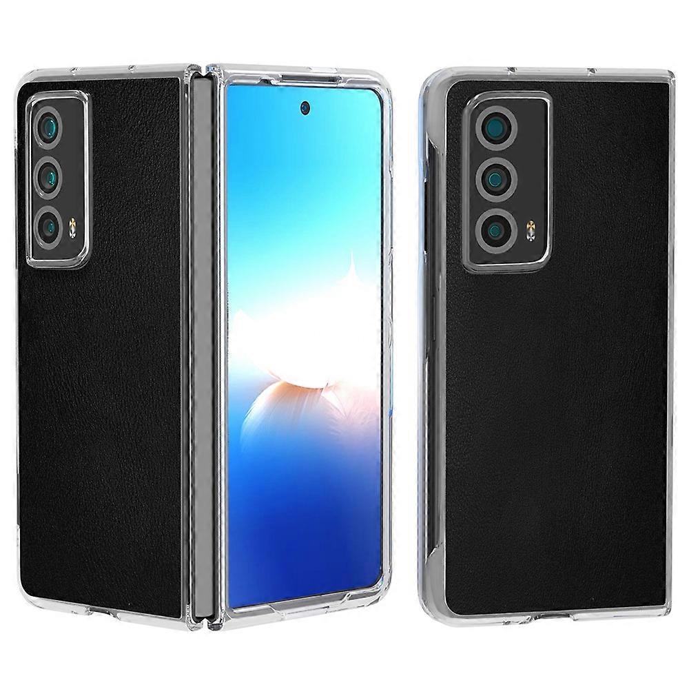 Compatible For Honor Magic Vs2 5G Case Transparent Edge Leather+PC Phone Cover