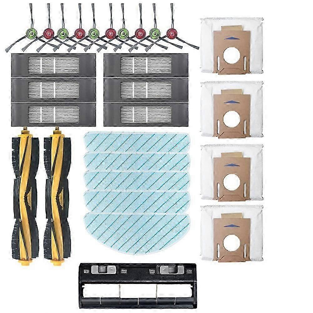 Deebot T9 T9max T9power T10ロボット掃除機用28PCSブラシダストボックスフィルタークリーニング交換用図のようにSZRH A-S