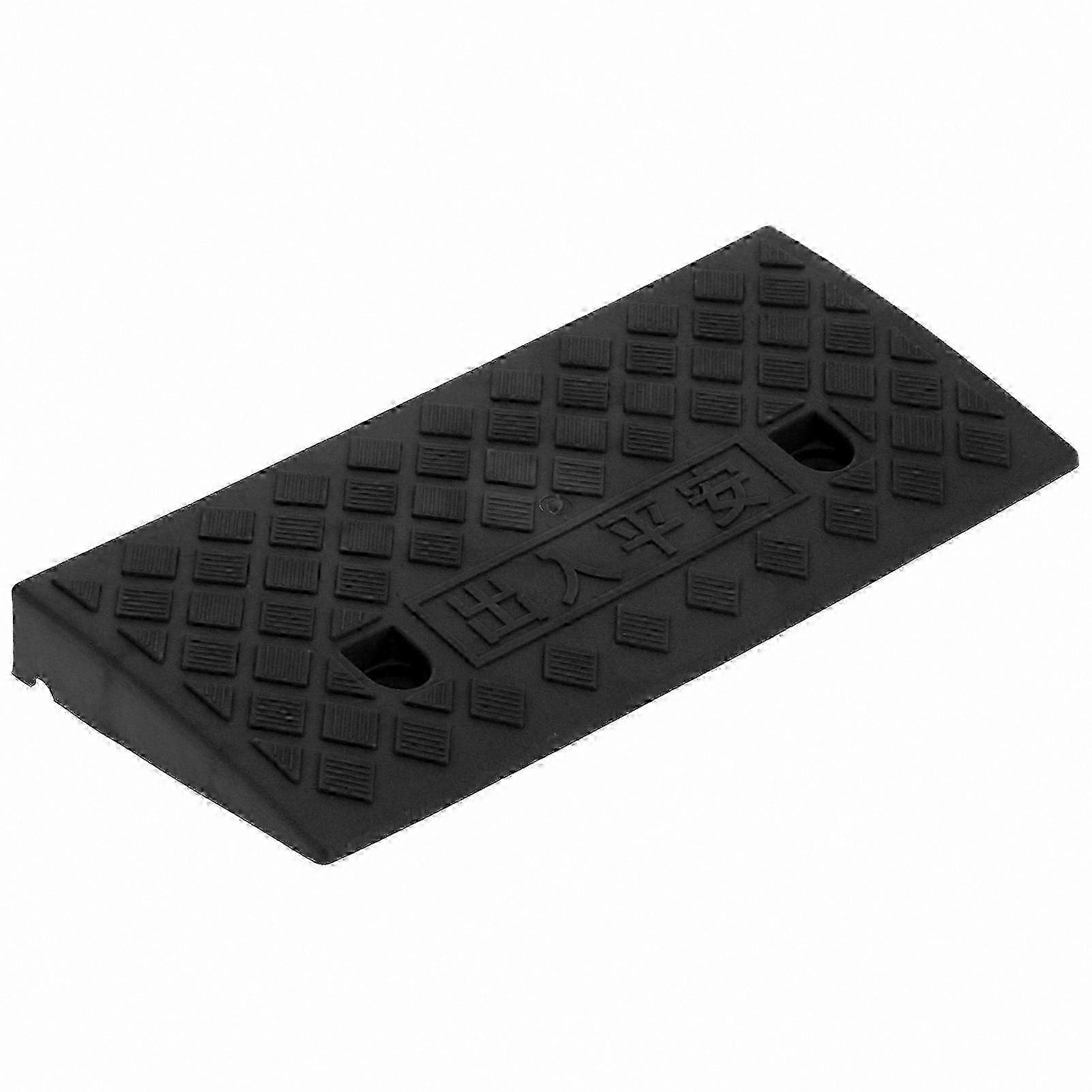 5cm Thick Portable Plastic Curb Ramp for Vehicle Driveways and Loading Docks, Black