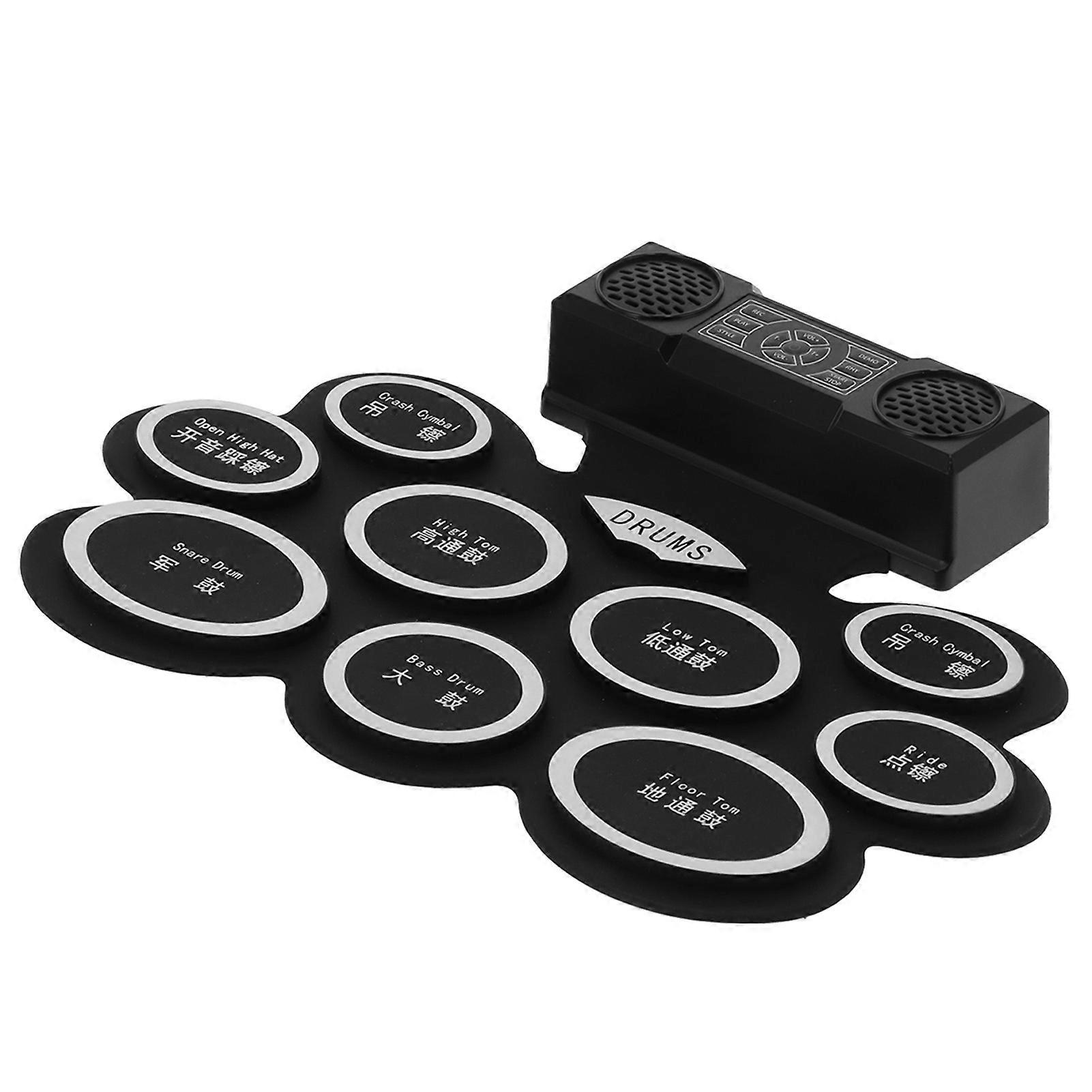 DM10US Electronic Silicone Drum Pad Set 2000mAh Battery Kit