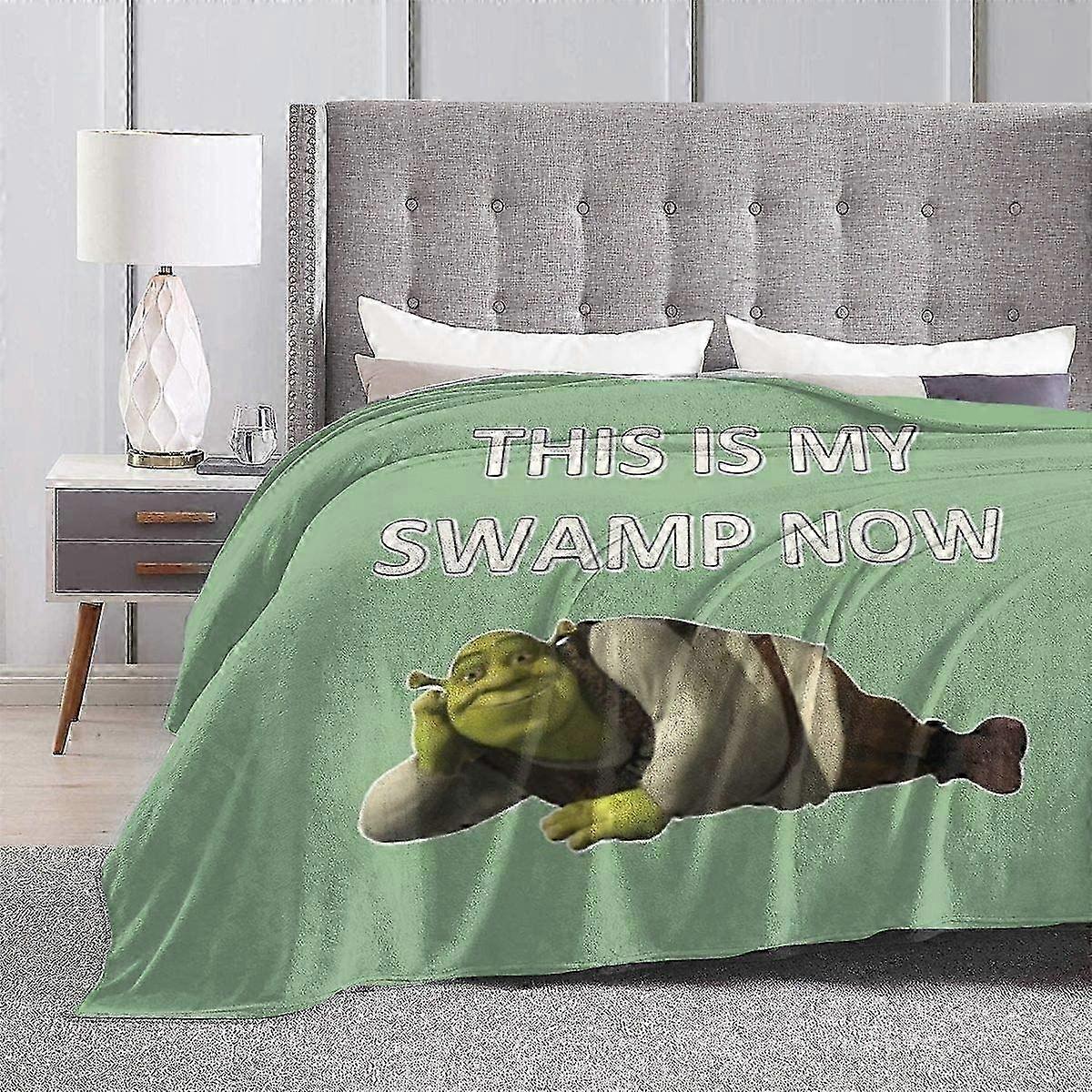 2025 Shrek Ultra-Soft Warm Micro Fleece Flanel deka na pohovku - Y492-SYS22468