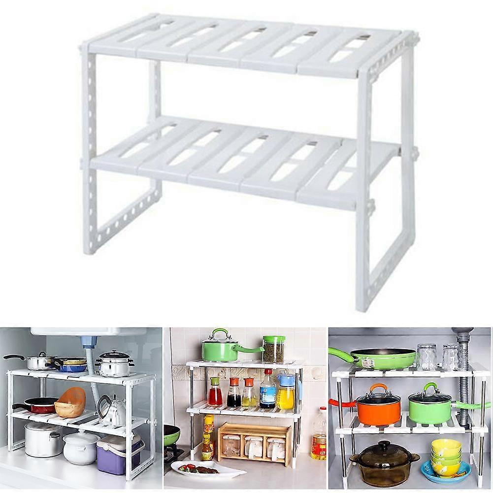 Storage Racks DIY Assembly Double Layer Sink Rack Organizer Storage  Holders & Racks