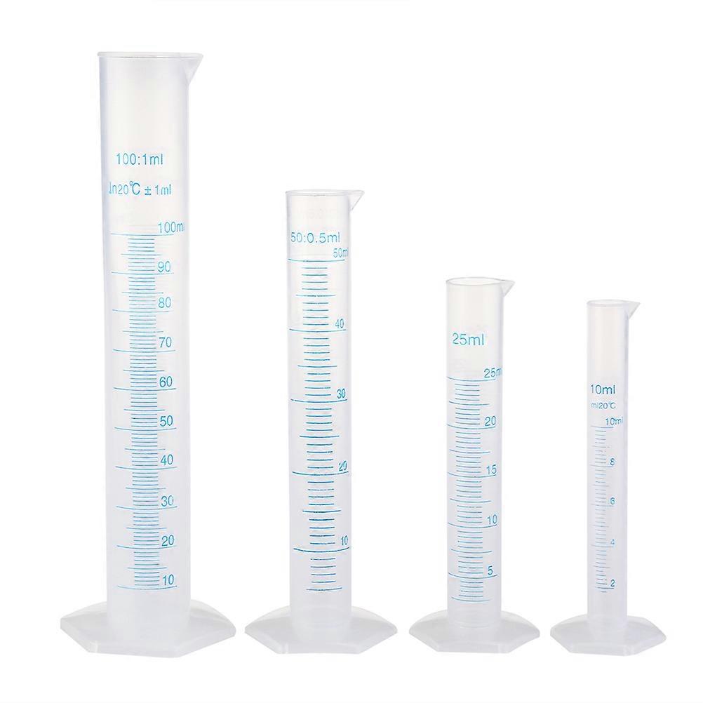Graduated Measuring Cylinder Plastic Cylinder for Lab Use 8Pcs Kit