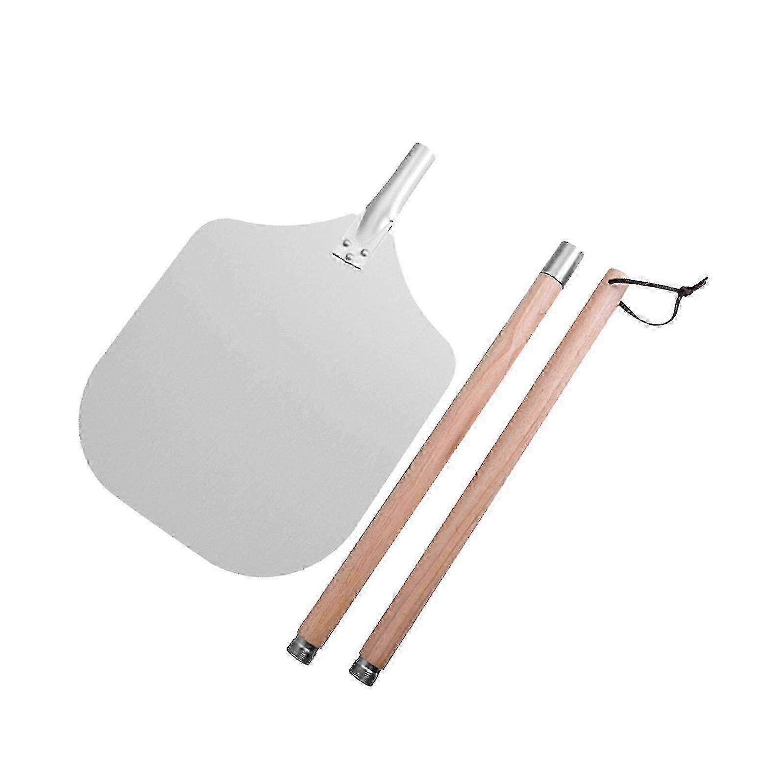 12" Pizza Peel with Detachable Handle, Multifunctional Kitchen Tool & Serving Tray, Space-Saving Design for Easy Storage