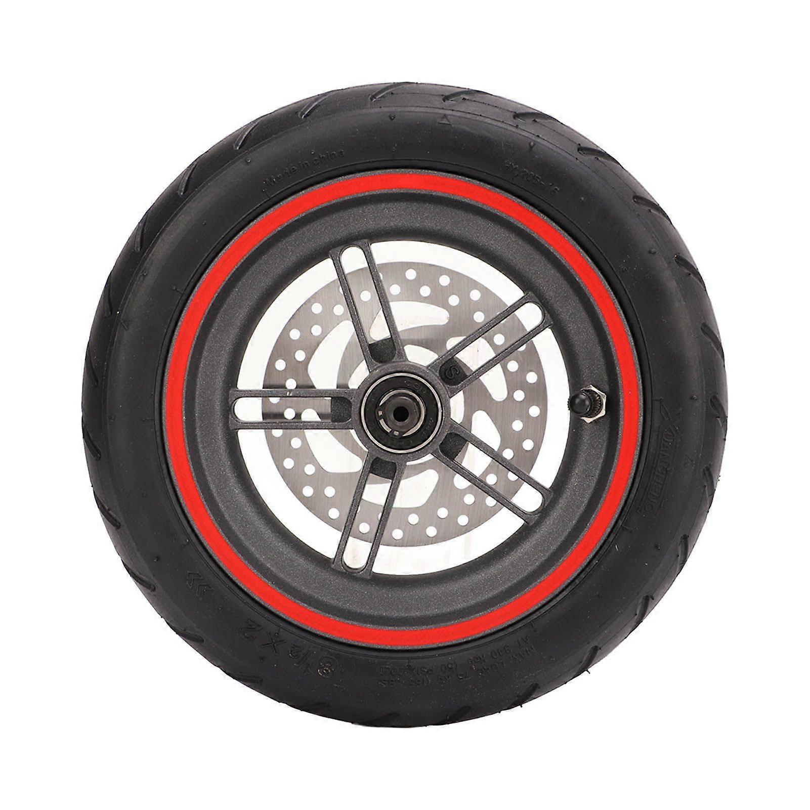 Electric Scooter Rear Wheel Assembly Red Rear Wheel Tire with 110mm Disc Brake for Xiaomi M365 1S