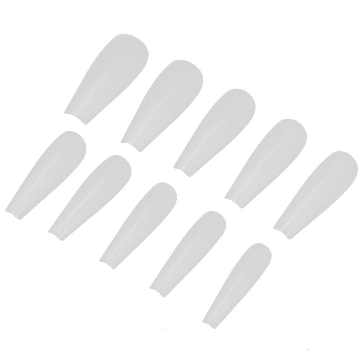Artificial Ballet Nails Tips Long Party Holiday Events Natural Color 500Set