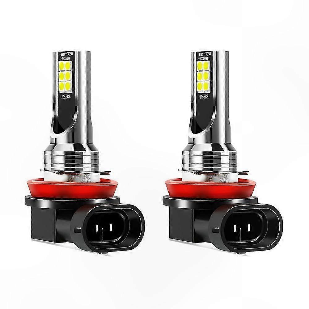 2pcs H11 H8 LED Fog Light Bulbs for Vehicles with Enhanced Brightness and Durability