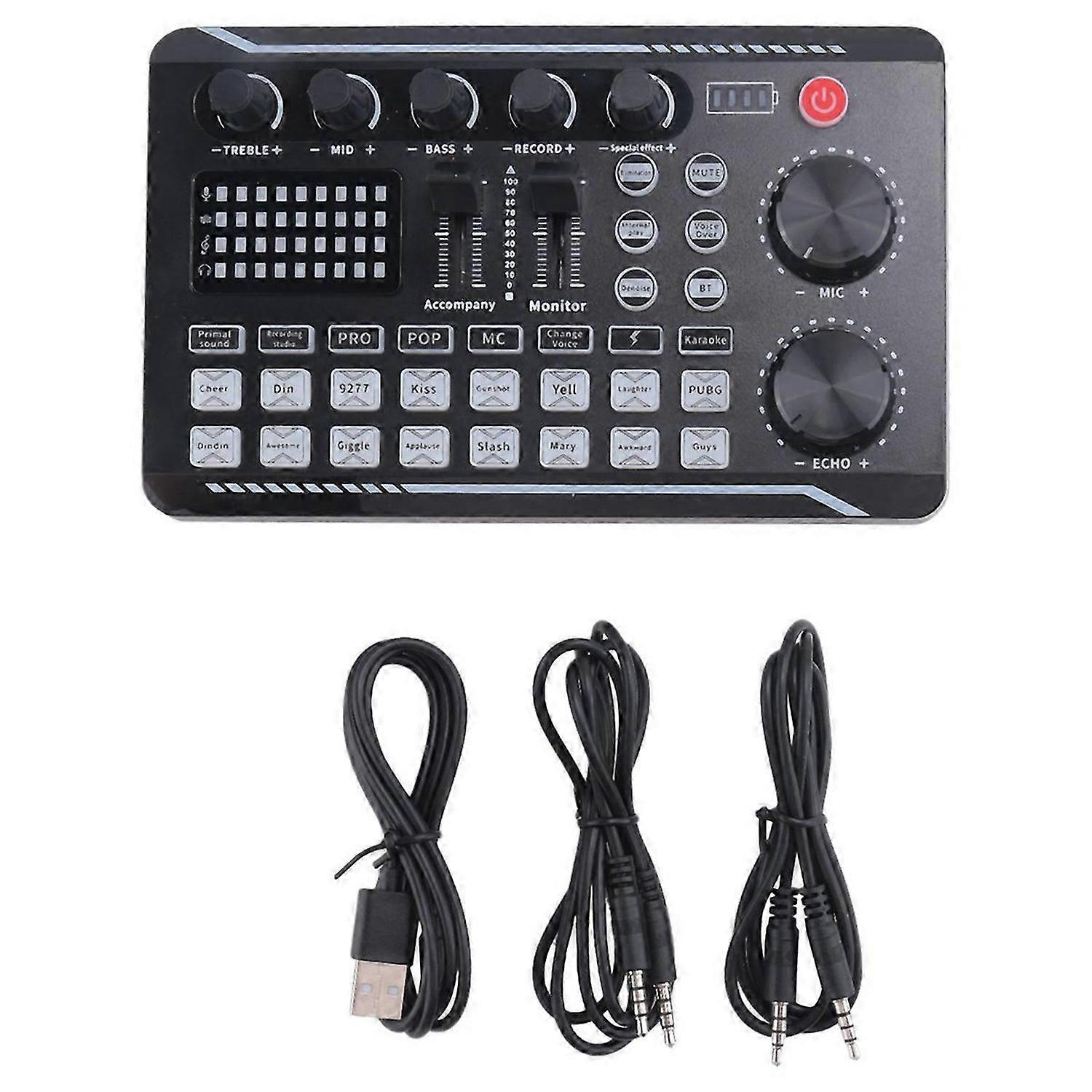 F998 Sound Card Microphone Sound Audio Interface Mixer Sound