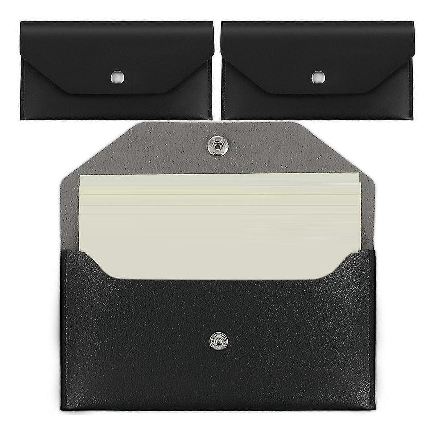 3Pcs Cash Envelopes, Waterproof Money Envelopes,Black