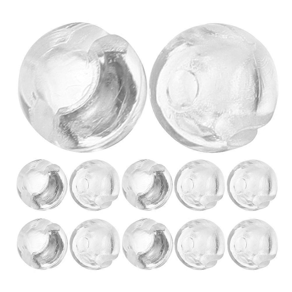 12pcs σαφείς χάντρες χάντρες Stopper τυφλή αλυσίδα κυλίνδρων στάσεων πόρπη κάθετη τυφλή εξαρτήματα διαφανή τυφλή αλυσίδα σταματά