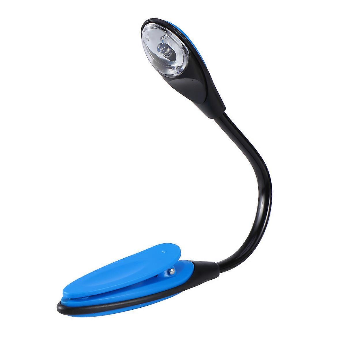 Booklight Portable Flexible Reading Light Lamp Mini LED Clip Blue