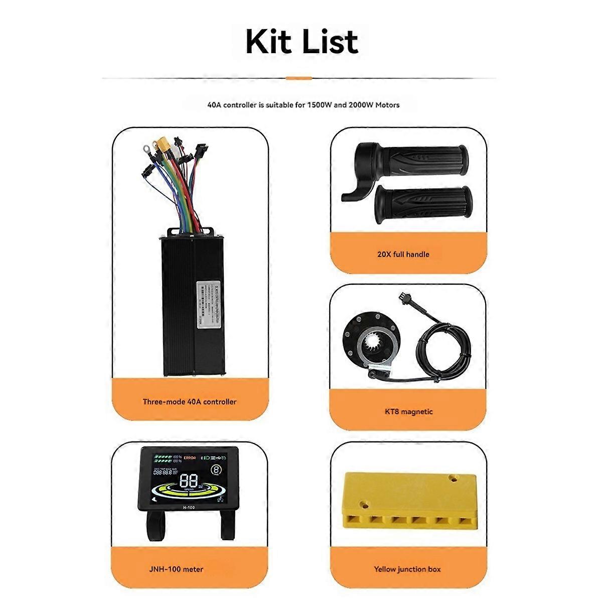Li-Ion Power Boost Conversion Kit H-100 Meter With 40A Controller