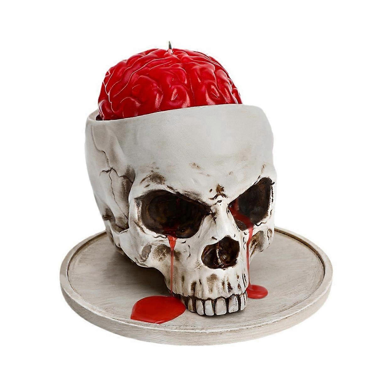 Halloween Multifunctional Skull Container Human Skull Flower Pot