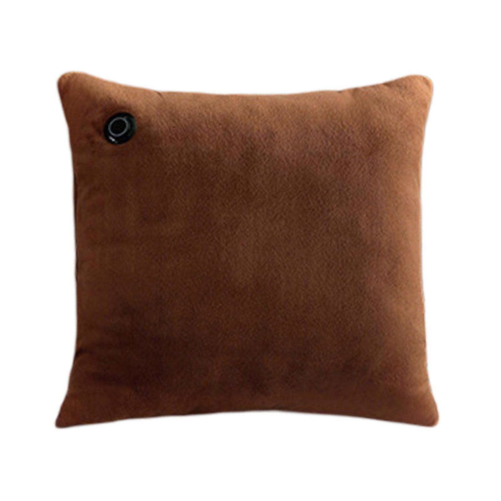 USB Heated Pillow with Zippered Pockets, 3 Heat Settings, NTC Control, Soft Velvet Fabric, Portable Warmer for Home, Travel & Office