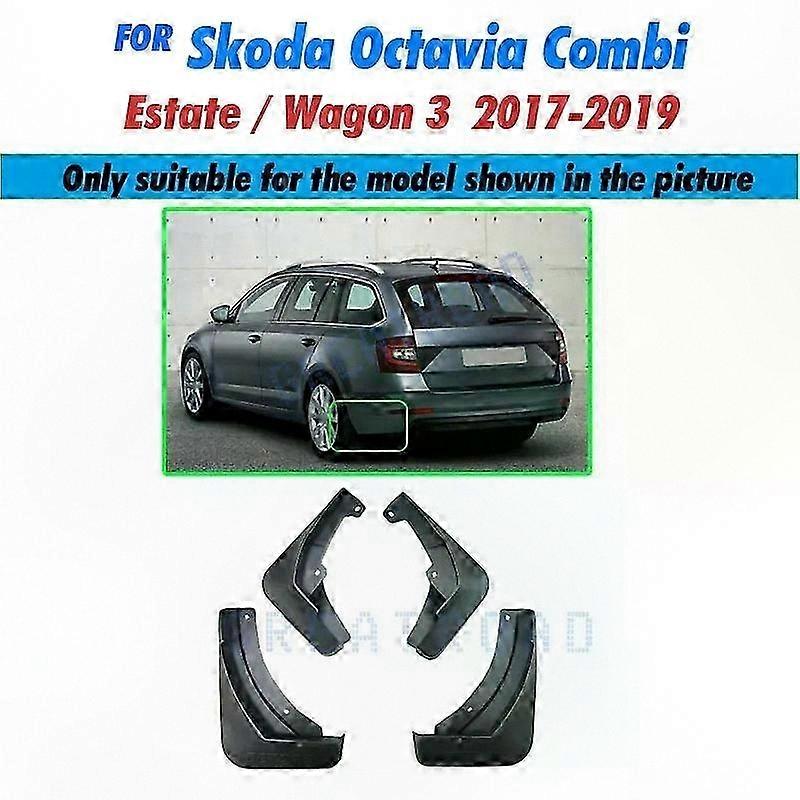 4-Piece Splash Guards for Combi Wagon Estate MK3 A7 5E 2017-2019 Mud Flaps Protection F