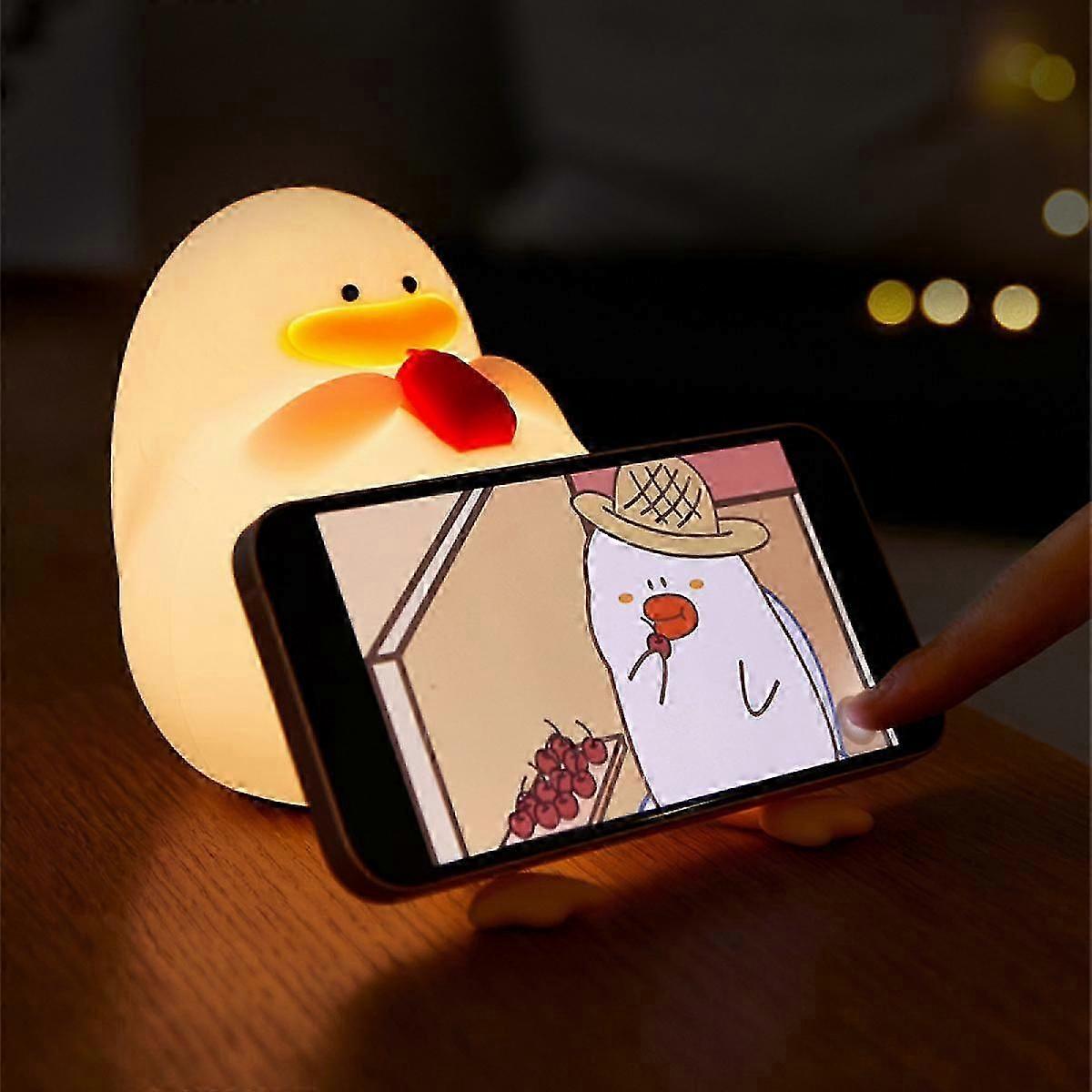Duck Night Light Children's Protect Eyes Colorful Portable Multipurpose Happy Ya Funny Lamp