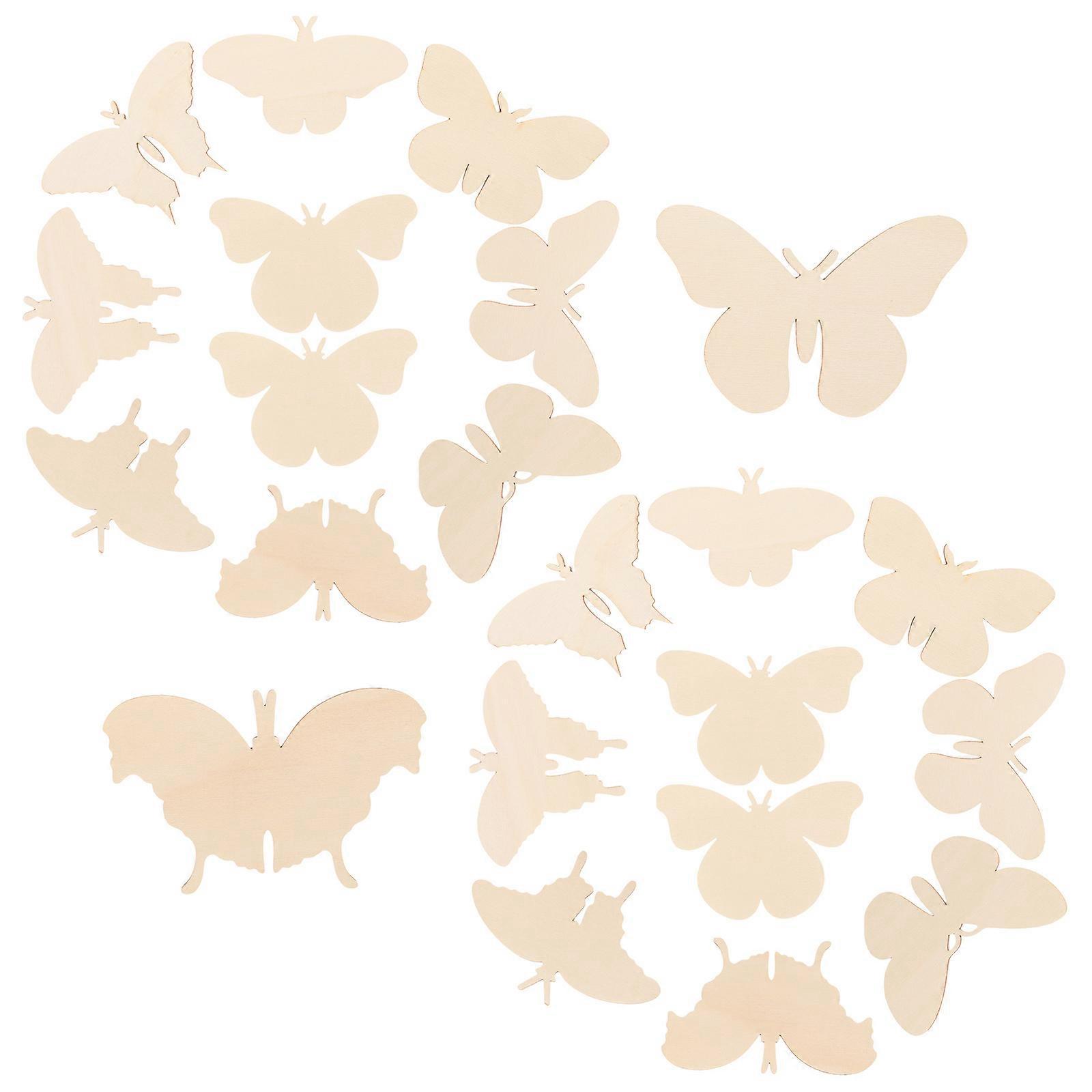 Butterfly Cutouts in Unfinished Wood for Crafting 108Pcs Pack