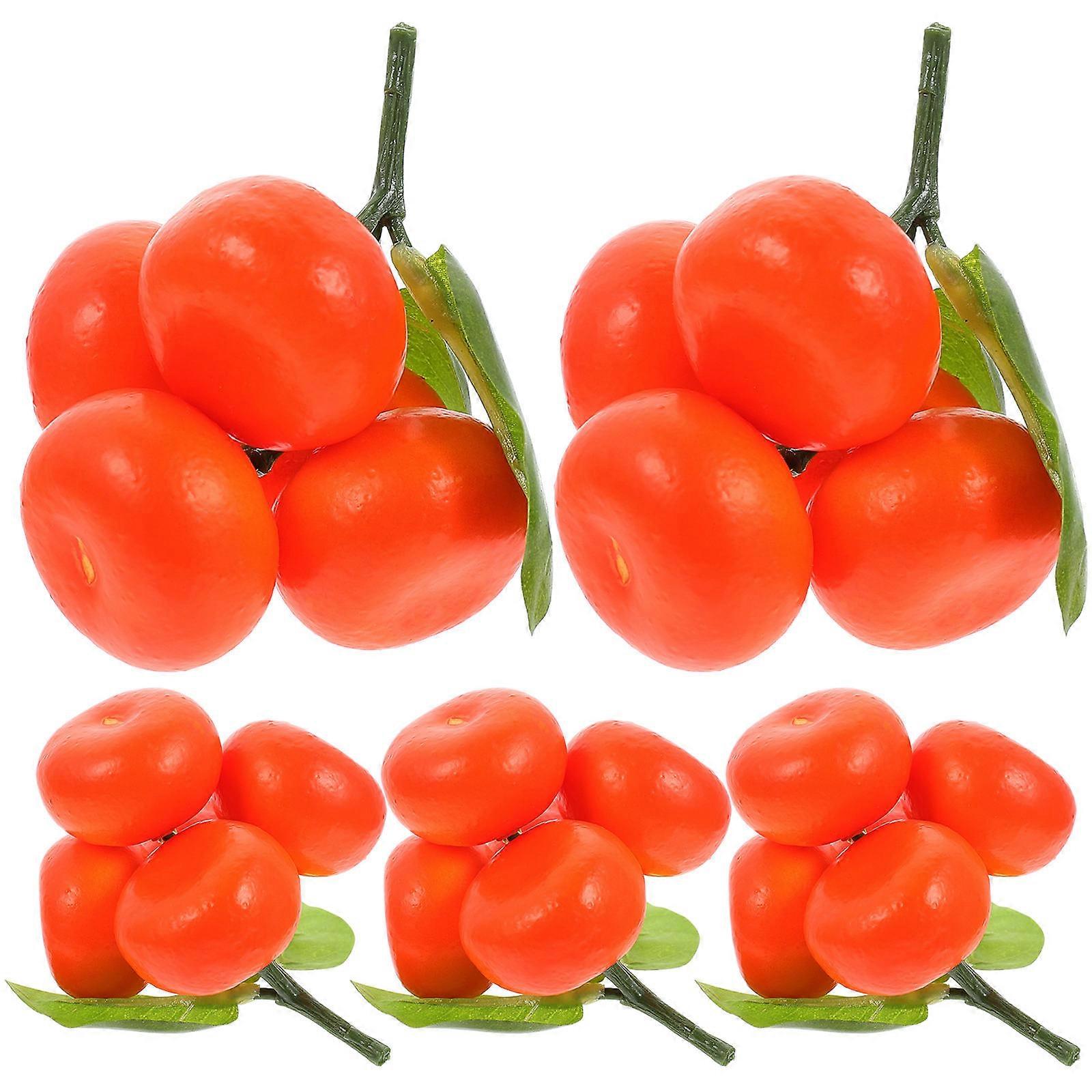 Orange Model Artificial Mini Orange for Decor 20Pcs Plastic Simulation