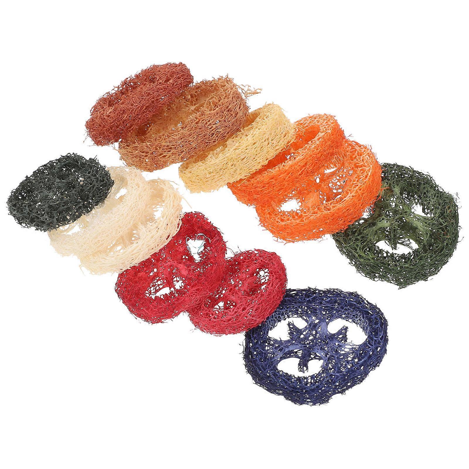 Loofah Chew Toys 48Pcs For Rabbits Indoor Playtime Featuring Vibrant Assorted Colors