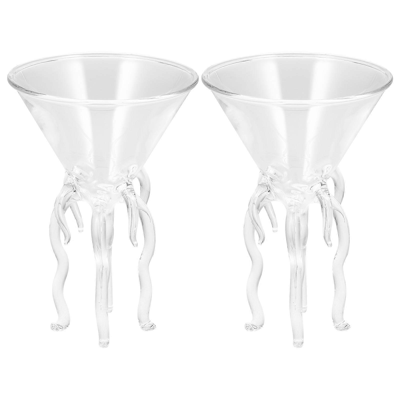Creative Cocktail Glass for Party Drinking with Set of 4 Transparent Cups