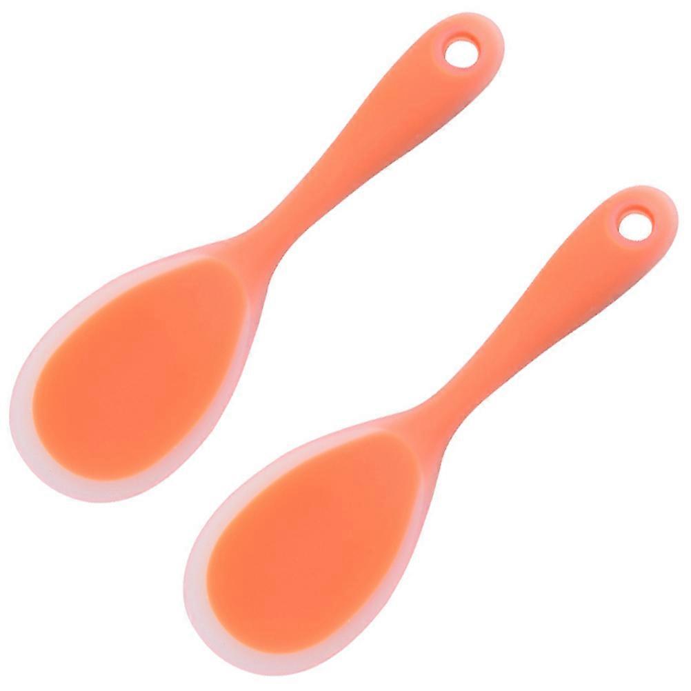 Creative Silicon Rice Spoon for Food Serving with 4Pcs Non Stick Scoop