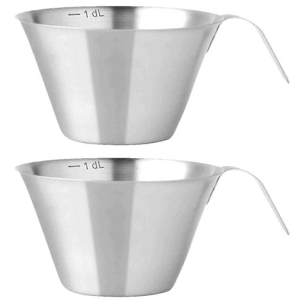 Espresso Accessories 4 Pcs Measuring Cups Kitchenware Silver Multi-Use Coffee Experts Graduated Tools