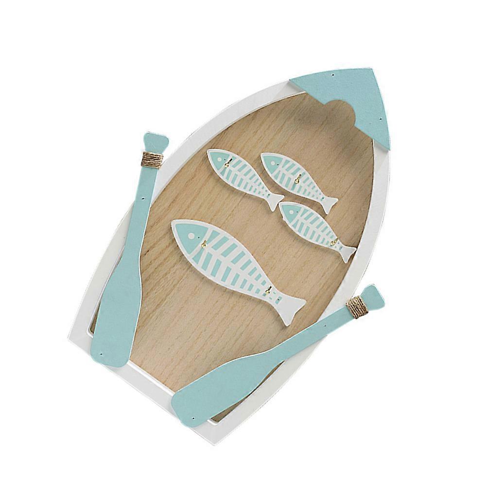 Home Key Storage Stand Wood Material 1Pcs Green Mediterranean Style